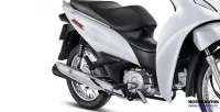 Detalhe Escapamento da Moto Honda Biz 110i Branca 19