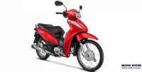 Detalhe Frontal da Moto Honda Biz 110i Vermelha 27