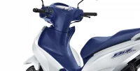 Detalhe Guidão Honda Biz 125 Branca e Azul 20