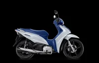 Moto Honda Biz 125 Branco e Azul 8