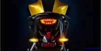 Detalhe da traseira da moto CB 300F Twister 2