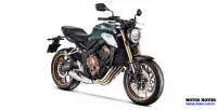 Lateral da Moto Honda CB 650R Verde 6