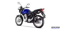 Detalhes Lateral Esquerda da Moto Honda CG 160 Start Azul 2