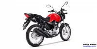 Detalhes Traseira Direita da Moto Honda CG 160 Start Vermelha 5