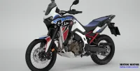 Perspectiva da frente e lateral esquerda da Honda Africa Twin 39
