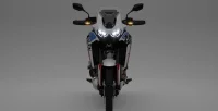 Detalhe da Frente da Moto Honda CRF 1100L Africa Twin com farol full led 53