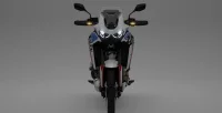 Detalhe da Frente da Moto Honda CRF 1100L Africa Twin com farol full led 56