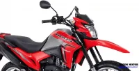 Detalhe Assento, Tanque e Farol da Moto Honda NXR 160 Bros ESDD Vermelha 18