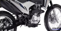 Detalhe Motor e Roda Dianteira da Moto Honda NXR 160 Bros ESDD Branca 31