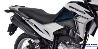 Detalhe Roda Traseira, Assento, Escapamento e Motor da Moto Honda NXR 160 Bros ESDD Branca 27