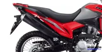 Detalhe Roda Traseira, Assento, Escapamento e Motor da Moto Honda NXR 160 Bros ESDD Vermelha 22