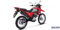 Detalhes Lateral Direita da Moto Honda NXR 160 Bros ESDD Vermelha 7