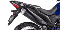 Detalhe Escapamento da Moto Honda XRE 190 Azul 19