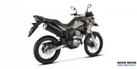 Lateral Direita da Moto Honda XRE 300 Adventure Amarela e Preta 10