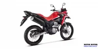 Lateral Direita da Moto Honda XRE 300 Rally Vermelha 8
