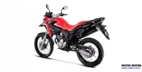 Lateral Esquerda da Moto Honda XRE 300 Rally Vermelha 18