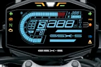 Painel LCD digital da GSX-S1000 com todas as funções ativas 18
