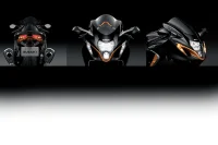 Visão traseira, frontal e diagonal da Hayabusa 11