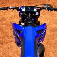 Visão de Pilotagem da Moto Off-Road YZ85 Azul 9