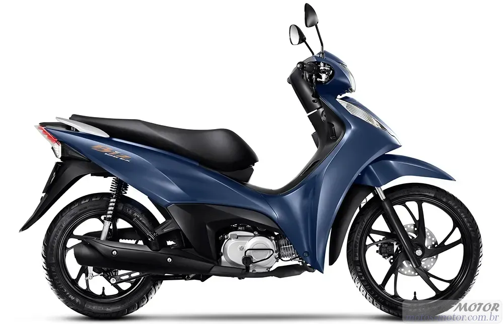 Honda Biz 125 2025 azul: scooter urbana, econômica, painel digital, 9,53 cv, 1,03 kgfm