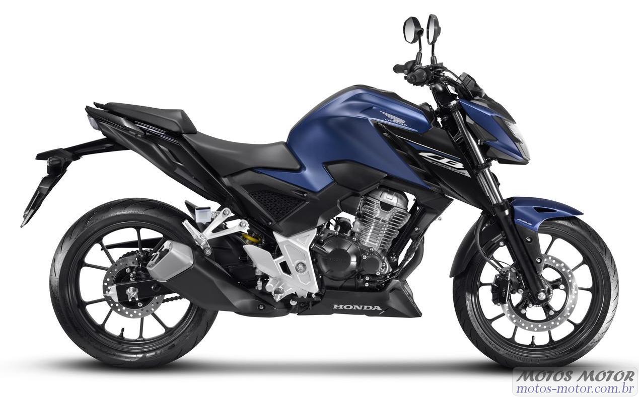 Honda CB 300F Twister 2025 azul: naked, 24,5cv, 25,6N.m, moderna, versátil, ABS/CBS