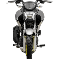 Yamaha Factor 150 2025: visual frontal, street, motor 150cc Blueflex, painel Blackout, farol LED