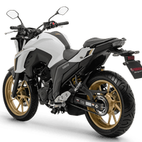 Yamaha Fazer FZ25 2025: Branca, rodas douradas, 21,3cv, Y-Connect, painel LCD, full LED