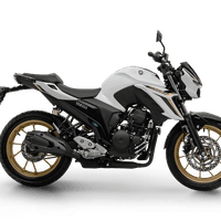 Yamaha Fazer FZ25 2025: Naked branca, rodas douradas, 21,3cv, Y-Connect, painel LCD
