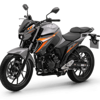 Yamaha Fazer FZ25 2025: Naked moderna, 21,3cv, painel LCD, Y-Connect, cinza e laranja