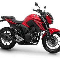 Yamaha Fazer FZ25 2025: Vermelha, naked, 21,3cv, 2,1kgf.m, painel LCD, Y-Connect