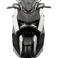 Yamaha XMAX 250 2025: Maxiscooter branco e cinza, design moderno, painel TFT, tecnologia embarcada