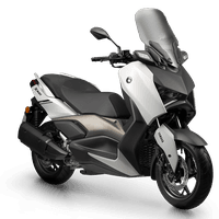 Yamaha XMAX 250 2025: Maxiscooter cinza, design moderno, painel TFT, 22,8cv, 2,5kgf.m, 795mm altura assento