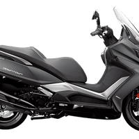 kymco downtown 350i 2025 preta maxiscooter Kymco Downtown 350i 2025: Maxiscooter 321cc, 29cv, ABS, TCS, design moderno, preta