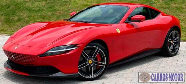 Foto de divulgação Tabela Fipe Ferrari ROMA 3.9 V8 620cv 2024 preço Imagem de divulgação Tabela Fipe Ferrari ROMA 3.9 V8 620cv 2024 preço