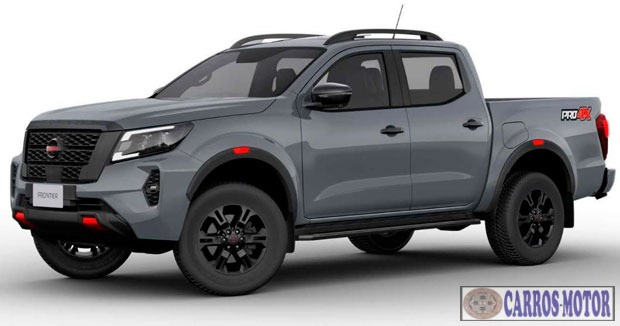 Foto de divulgação Frontier Pro4X CD 4×4 2.3 Bi-Turbo Diesel Automático 2023 Imagem de divulgação Frontier Pro4X CD 4×4 2.3 Bi-Turbo Diesel Automático 2023