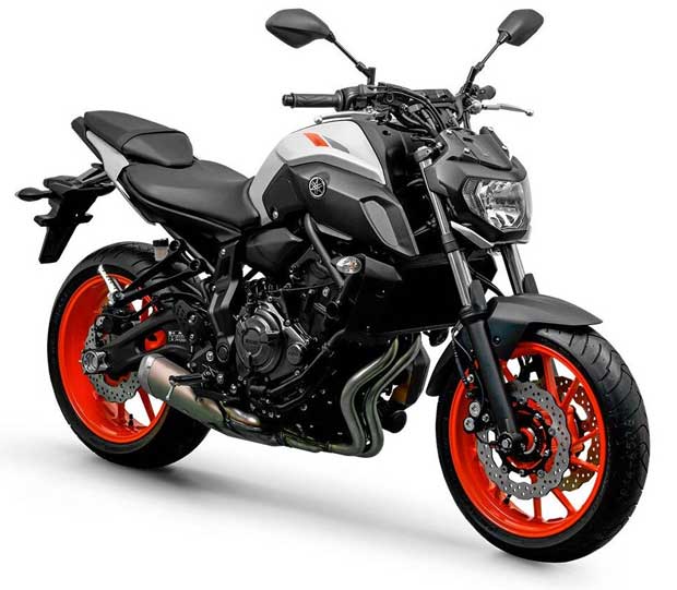 Exemplo de motocicleta da categoria Naked: Yamaha MT-07