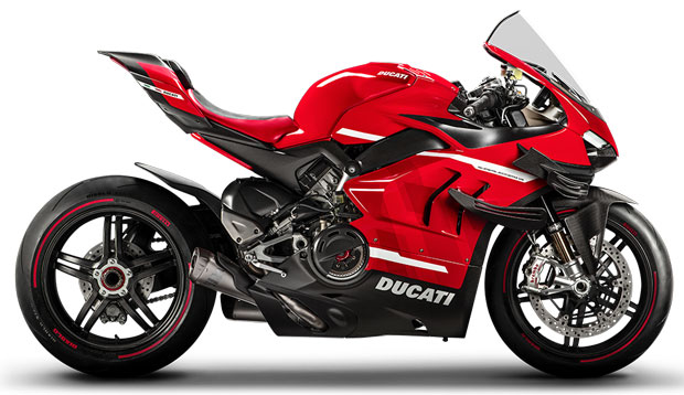 Exemplo de motocicleta supersportiva: Ducati Panigale V4